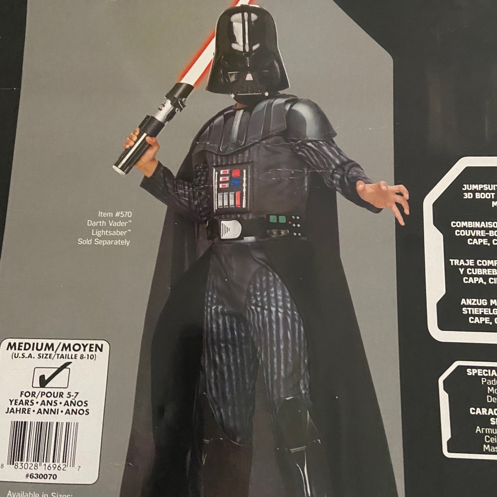 Boy Darth Vader costume